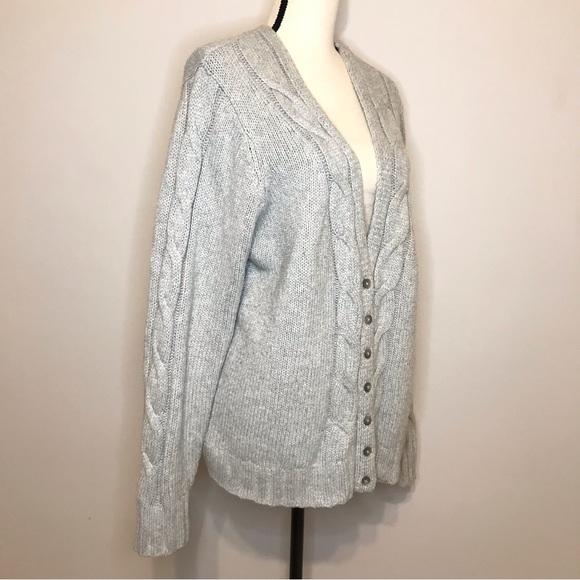 {SOLD} Old Navy Cable Knit Button Cardigan Sweater Gray Size XXL - Picture 9 of 14